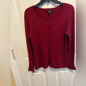 Roz & Ali brand button down cardigan size PL
